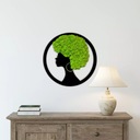 Obraz z machu hlava afro darček prírodná dekorácia mach chrobák 40cm EAN (GTIN) 5903900069632