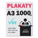 ПРЕДВЫБОРНЫЕ ПЛАКАТЫ - ПОСТЕР А3 1000 ШТ - ПЕЧАТЬ