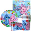 LILO i STITCH kubki talerzyki serwetki zestaw urodzinowy 40szt. Lilo&Stitch