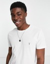 AllSaints biele pánske tričko defekt XL Silueta regular