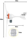 veterná elektráreň turbína domáca elektrina generátor 500w 12v veterný mlyn Hmotnosť (s balením) 1 kg