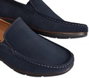 Темно-синие мокасины Светлые замшевые деловые туфли (41 42 43 45 46) — 44