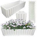 ЦВЕТОЧНЫЙ ГОРШОК БАЛКОННАЯ КОРОБКА БЕЛЫЙ ЗАБОР