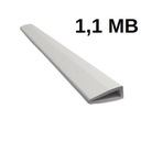 V-полоски для плаката с крючками, белые 1,1 м