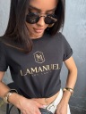 ФУТБОЛКА СО СТАЙЛЕРОМ LAMANUEL ЧЕРНАЯ