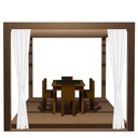 САДОВАЯ ШТОРА ДЛЯ БЕСЕДКИ 155Х240 БЕЛАЯ - люверс