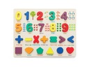 Skladačka čísla učenie počítanie drevená Montessori vzdelávacia tabuľa Značka Happy Kiddo