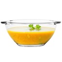 БУТИНКА, ЧАШКА СТЕКЛЯННАЯ С РУЧКАМИ, ОВАЛЬНАЯ ГОЛОВКА ДЛЯ БУЛЬНА-СУПА 550МЛ