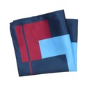 Темно-синий и красный нагрудный платок с геометрическим узором