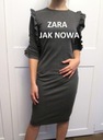 Zara grafitové šaty XS S 34 36 AKO NOVÁ