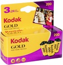 3 пленки KODAK GOLD 200, 24 аналоговых золотых пленки, три упаковки