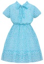 ELEGANCKA LEKKA ZWIEWNA SUKIENKA Z FALBANKAMI r 122/128 1313
