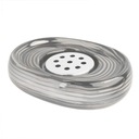 NOWOCZESNA MYDELNICZKA ŁAZIENKOWA SZARA Z ODPŁYWEM SOLIDNA STYLOWA GŁADKA