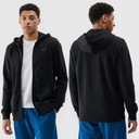 BLUZA MĘSKA 4F ROZPINANA Z KAPTUREM CZARNA BAWEŁNA SPORTOWA XL