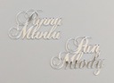 МДК Надписи Невеста, Жених, серебряное зеркало