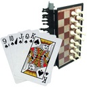 МАГНИТНЫЕ ШАХМАТЫ + ИГРОВЫЕ КАРТЫ 2 КОЛОДЫ РАЗВЛЕКАТЕЛЬНЫЙ НАБОР