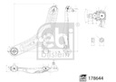 FEBI BILSTEIN Wahacz/Drążek reakcyjny FE178644