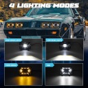 HEADLIGHT CAR PROSTOKATNY HEADLIGHT Z SWIATLAMI DROGOWYMI TRANSFER  photo 6