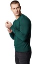 Мужской зеленый хлопковый свитер с v-образным вырезом Próchnik PM6 L