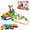 БОЛЬШОЙ ДЕРЕВЯННЫЙ ПОЕЗДНЫЙ КРАН ЖЕЛЕЗНОДОРОЖНЫЕ ПУТИ АВТОМОБИЛИ