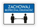 Знак «ДЕРЖАТЬ БЕЗОПАСНОЕ РАССТОЯНИЕ» 32х22 УФ