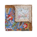 Шелковый нагрудный платок с цветами Folk Lancerto M.848