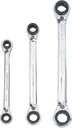 Očko-vidlicové kľúče 8-19 mm s račňou 3 ks dvojité