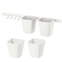 DRĄŻEK RELING SUNNERSTA 60CM +4 POJEMNIKI +HACZYKI