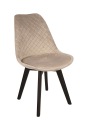Деревянный стул Rio черный бежевый с обивкой