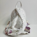 Plecak damski Salvadore Feretti biały pikowany Wysokość 28 cm