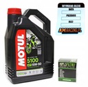 Масло Motul 5100 10W40 4L + Масляный фильтр Hiflo HF303 4T Honda Yamaha Kawasaki