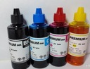 4x 100ml ATRAMENT W BUTELKACH DO DRUKAREK HP CANON EPSON BROTHER XL