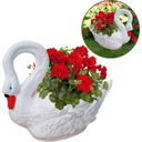 ŁABĘDŹ DUŻY DONICA OZDOBNA OSŁONKA NA KWIATY FIGURA OGRODOWA H:50cm