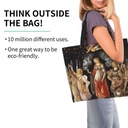 płócienna torba Sandro Botticelli torba na zakupy Kolor czarny