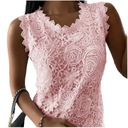 Элегантная женская кружевная блуза на бретелях