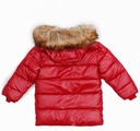 Zimná bunda červená prešívaná veľmi teplá kožušina NYC 7/8 134 140 Kód výrobcu YF-2185