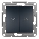 КНОПКА SCHNEIDER ASFORA ДВОЙНАЯ АНТРАЦИТОВАЯ КНОПКА