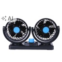 WIELOKOLOROWY ВЕНТИЛЯТОР АВТО 12V Z ПОДВІЙНА GLOWICA, ПОВОРОТНИЙ O 360°  (18863673511) фото min 4