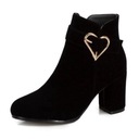 ЗАМШЕВЫЕ БОТИЛЬОНЫ С СЕРДЦЕМ alladies AS4356