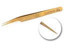 Пинцет для наращивания ресниц Diamond Gold PLATINUM прямой