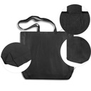 Dámska bavlnená kabelka čierna - Save a life Výška 42 cm