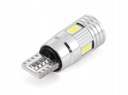 СВЕТОДИОДНАЯ ЛАМПА 6 SMD 5630 W5W T10 ЛИНЗА CANBUS