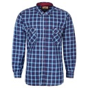 РУБАШКА МУЖСКАЯ В КЛЕТИКУ 100% ХЛОПОК С ДВУМЯ КАРМАНАМИ XL 42/43 FS197