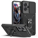 Чехол для Xiaomi Redmi 12 4G СДВИЖНОЕ КОЛЬЦО + 9H СТЕКЛО