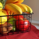 ЧЕРНАЯ прямоугольная металлическая корзина для фруктов и овощей