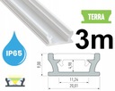 Водонепроницаемый ПРОФИЛЬ ДЛЯ СВЕТОДИОДНЫХ ЛЕНТ 3м TERRA WHITE IP65 / IP67