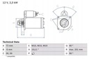 Štartér (12V, 2,3kW) CITROEN C5, C5 I, C8, JUMP Výrobca dielov Bosch