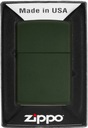 ЗАЖИГАЛКА ZIPPO ЗЕЛЕНАЯ МАТОВАЯ
