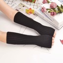 Women Knitted Arm Warmers Gloves Soft Wool Arm Sleeve Long Fingerless Waga produktu z opakowaniem jednostkowym 0.5 kg