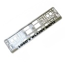 ХРОМНАЯ РЕГИСТРАЦИОННАЯ РАМКА С СОБСТВЕННОЙ ИНСТРУКЦИЕЙ + ЛОГОТИП